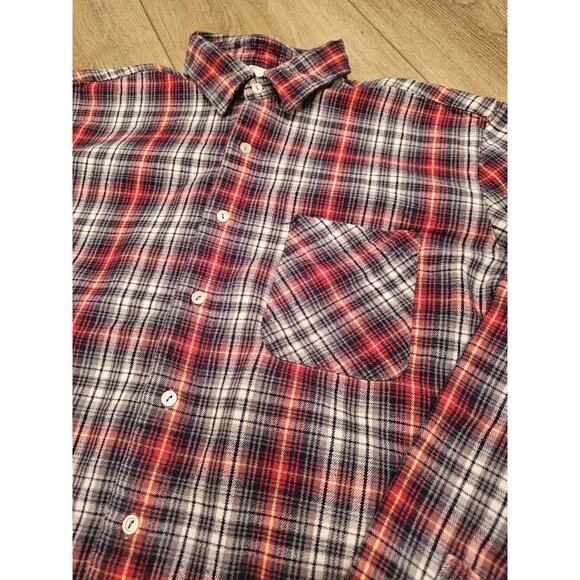 American Apparel Women Shirt M Flannel Plaid Long Sleeve Collar Preppy Outdoor - Picture 2 of 9